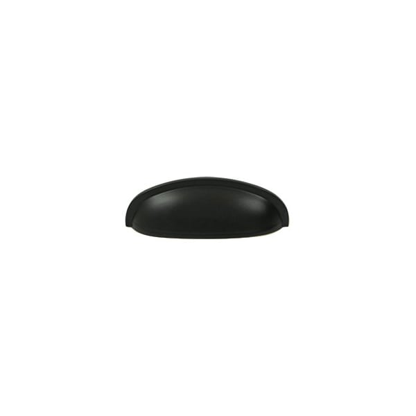 K407U19 Elongated Shell Pull Paint Black, 10PK